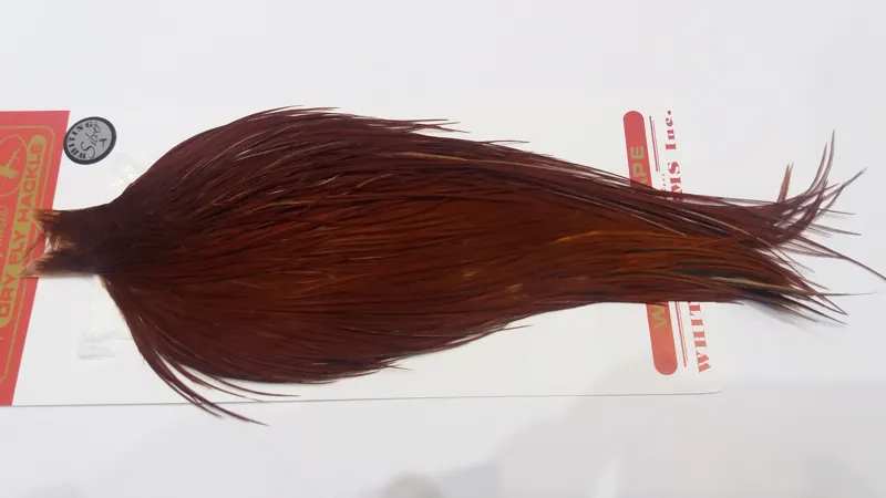 Whiting Silver Grade Dry Fly Rooster Cape in Natural Brown A-6